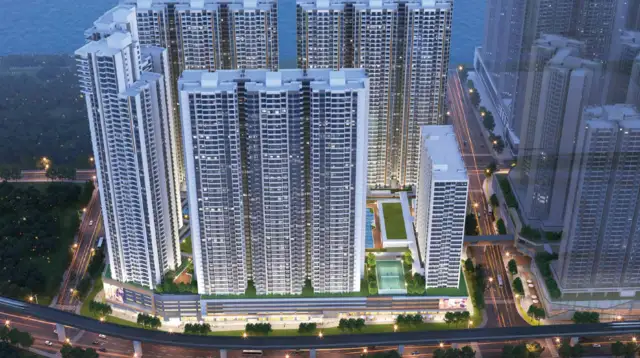 R&F Princess Cove Phase 3 New Casa Suites towers at night